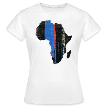 Karte von Afrika - Frauen T-Shirt - Weiß - Vorne - AI Model Female 172 dark (172cm)
