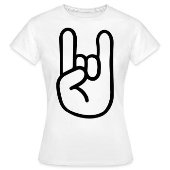 Rocker sign - Women's T-Shirt - white - Front - AI Model Female 172 dark (172cm)