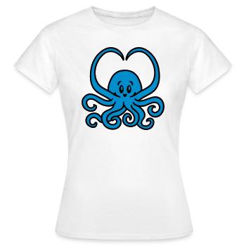 Squid heart - Women's T-Shirt - white - Front - AI Model Female 172 dark (172cm)