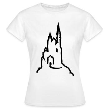 Château - T-shirt Femme - blanc - Devant - AI Model Female 172 dark (172cm)
