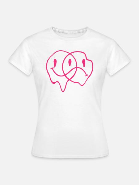 two smiley faces - Frauen T-Shirt - Weiß