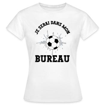 je serai dans mon bureau - T-shirt Femme - blanc - Devant - AI Model Female 172 dark (172cm)