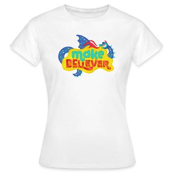 Play-Doh Make Believer Dragon Multicolore - T-shirt Femme - blanc - Devant - AI Model Female 172 dark (172cm)