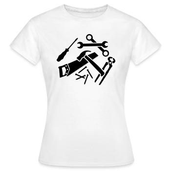 Outil - T-shirt Femme - blanc - Devant - AI Model Female 172 dark (172cm)