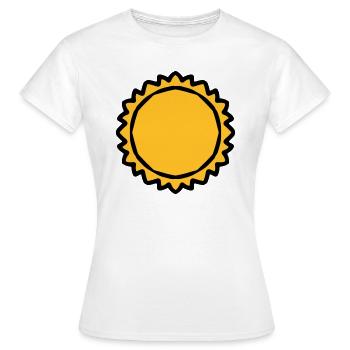 Thick big sun - Women's T-Shirt - white - Front - AI Model Female 172 dark (172cm)