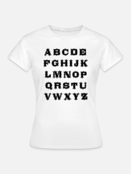 Alphabet - Frauen T-Shirt - Weiß