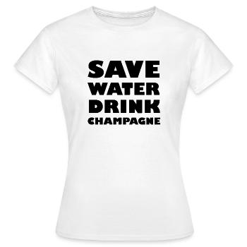 Économiser l'eau - T-shirt Femme - blanc - Devant - AI Model Female 172 dark (172cm)