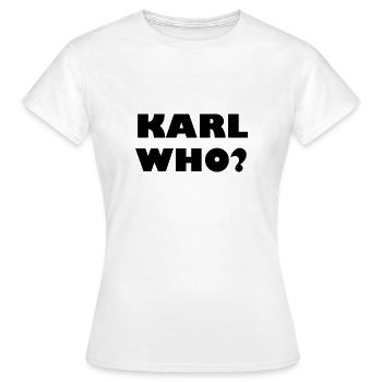 Karl who ? - T-shirt Femme - blanc - Devant - AI Model Female 172 dark (172cm)