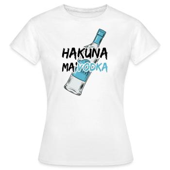 Hakuna ma' VODKA - Frauen T-Shirt - Weiß - Vorne - AI Model Female 172 dark (172cm)