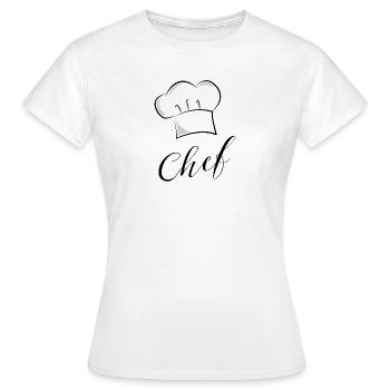 Chef cuisinier cuisson cuisine gastronomique - T-shirt Femme - blanc - Devant - AI Model Female 172 dark (172cm)