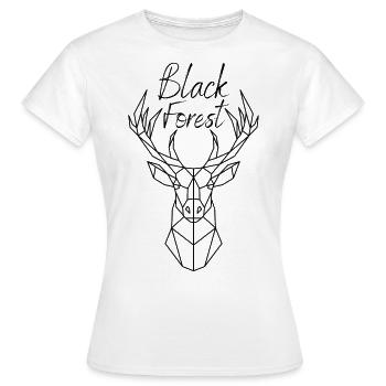 Hirsch Schwarzwald Black Forest Naturliebhaber - Frauen T-Shirt - Weiß - Vorne - AI Model Female 172 dark (172cm)