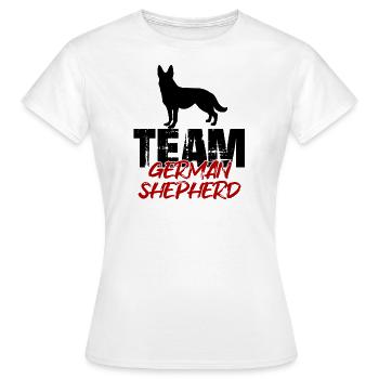 Team Deutscher Schaeferhund - Frauen T-Shirt - Weiß - Vorne - AI Model Female 172 dark (172cm)