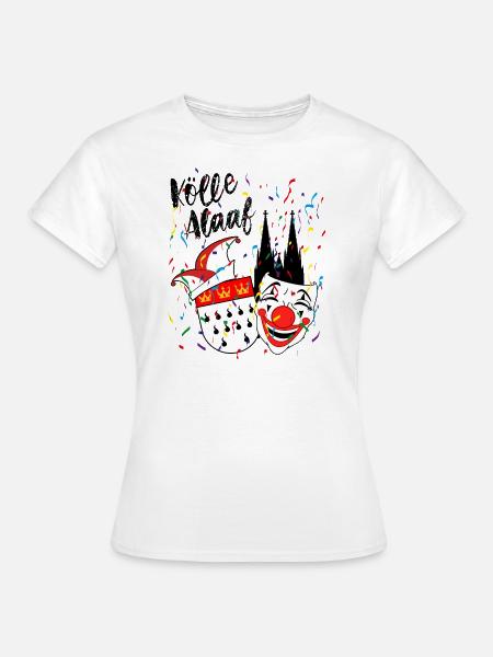 Karneval Kostüm Kölle Alaaf Herz Köln Clown - Frauen T-Shirt - Weiß