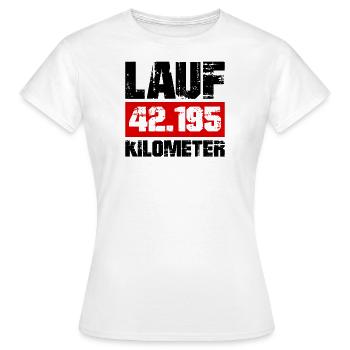 Run 26.2 mile marathon challenge - Women's T-Shirt - white - Front - AI Model Female 172 dark (172cm)