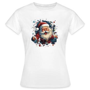 Funny Santa Claus for Christmas - Women's T-Shirt - white - Front - AI Model Female 172 dark (172cm)