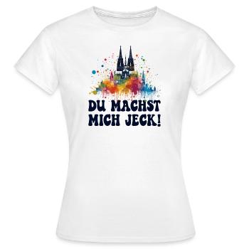 Cologne Kölle Carnaval Gebützt Kölle Alaaf Jeck Party - T-shirt Femme - blanc - Devant - AI Model Female 172 dark (172cm)