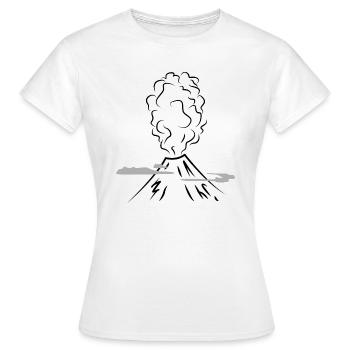 volcano - Women's T-Shirt - white - Front - AI Model Female 172 dark (172cm)