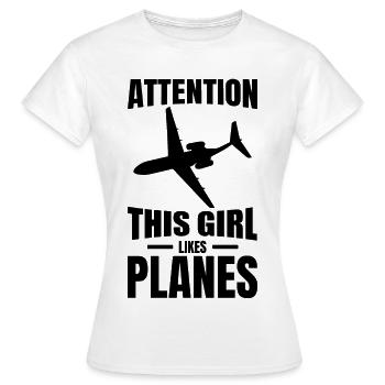 Aircraft observer - Women's T-Shirt - white - Front - AI Model Female 172 dark (172cm)