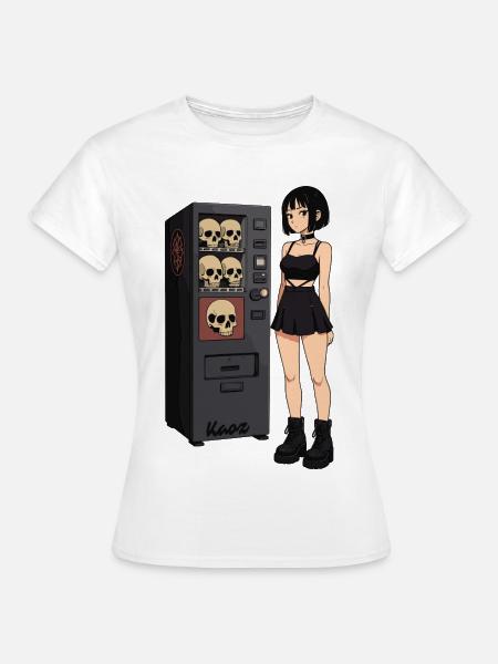 Skull Vending Machine Goth-Mädchen - Frauen T-Shirt - Weiß
