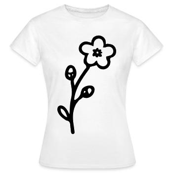 Flower 3 - Women's T-Shirt - white - Front - AI Model Female 172 dark (172cm)