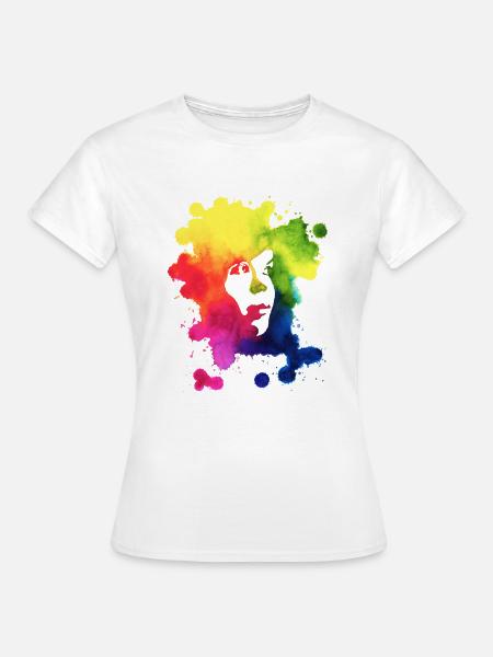 Ink Portrait - Frauen T-Shirt - Weiß