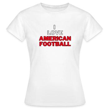 J’adore le football américain - T-shirt Femme - blanc - Devant - AI Model Female 172 dark (172cm)