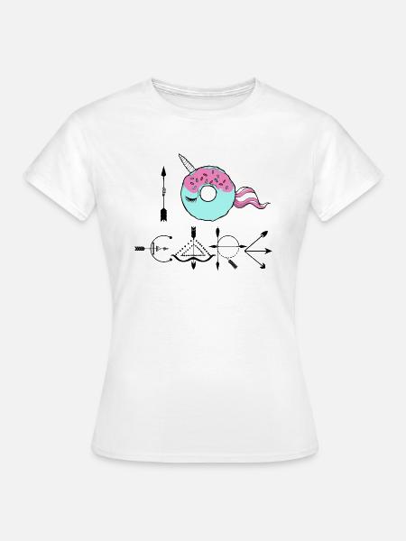I Donut Care - Einhorn Pfeile - Frauen T-Shirt - Weiß