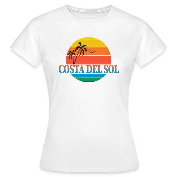 Costa del Sol - Frauen T-Shirt - Weiß - Vorne - AI Model Female 172 dark (172cm)