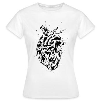 Cœur anatomique - T-shirt Femme - blanc - Devant - AI Model Female 172 dark (172cm)