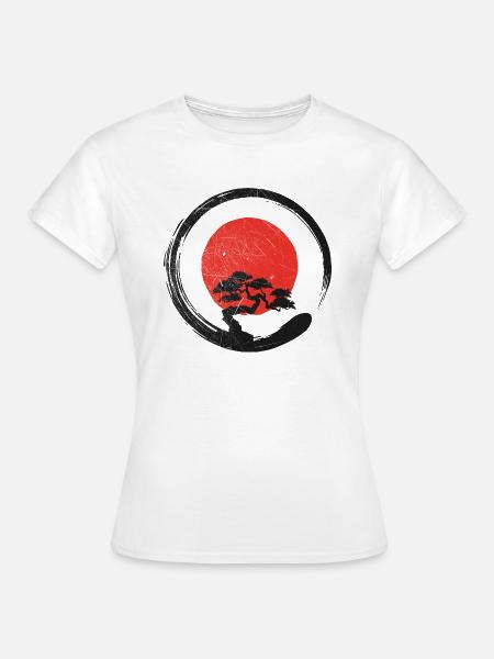 Bouddhisme Spirituel - Bouddha Zen Enso Cercle - T-shirt Femme - blanc