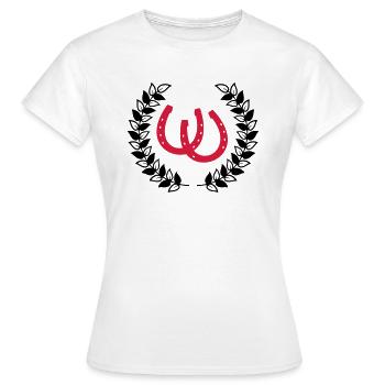 Hufeisen - Frauen T-Shirt - Weiß - Vorne - AI Model Female 172 dark (172cm)