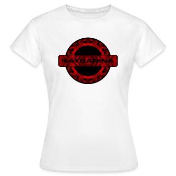 KATHARINA. MEIN NAME IST KATHARINA. SAMER BRASIL - Frauen T-Shirt - Weiß - Vorne - AI Model Female 172 dark (172cm)