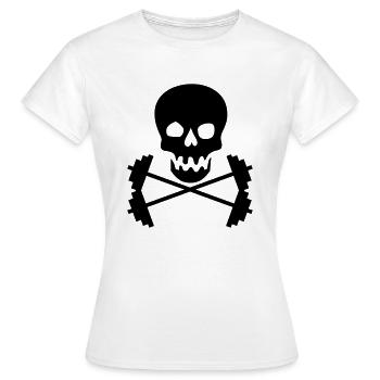 body building - Women's T-Shirt - white - Front - AI Model Female 172 dark (172cm)