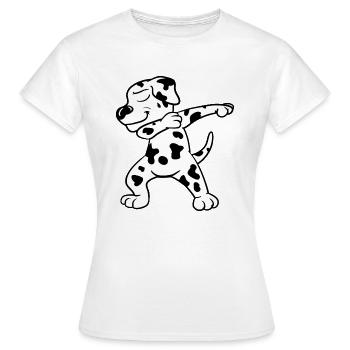 Dabbing Dab Dalmatian Dog Dancing - Women's T-Shirt - white - Front - AI Model Female 172 dark (172cm)
