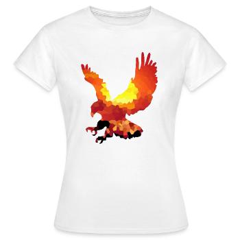 Faucon orange - T-shirt Femme - blanc - Devant - AI Model Female 172 dark (172cm)
