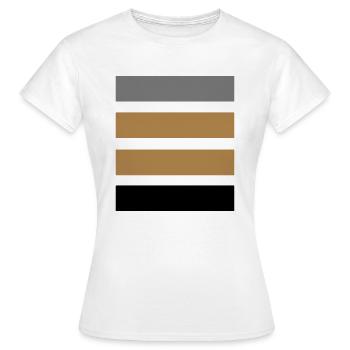 Stripes yellow - Frauen T-Shirt - Weiß - Vorne - AI Model Female 172 dark (172cm)