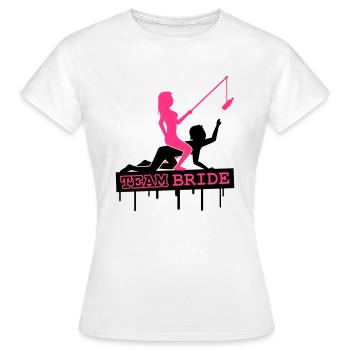 Team Bride - Frauen T-Shirt - Weiß - Vorne - AI Model Female 172 dark (172cm)