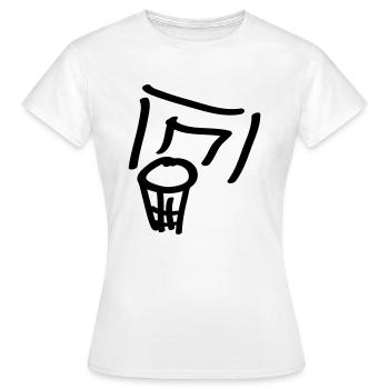 basketball korb - Frauen T-Shirt - Weiß - Vorne - AI Model Female 172 dark (172cm)
