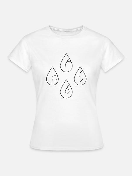 Elements in a Raindrop - black - Frauen T-Shirt - Weiß