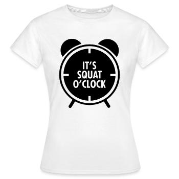 It's Squat O'Clock - Frauen T-Shirt - Weiß - Vorne - AI Model Female 172 dark (172cm)