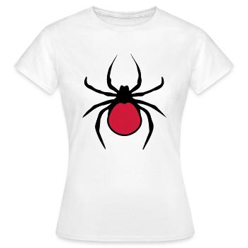 zecke blutsauger beißen eklig spinne blut - Frauen T-Shirt - Weiß - Vorne - AI Model Female 172 dark (172cm)