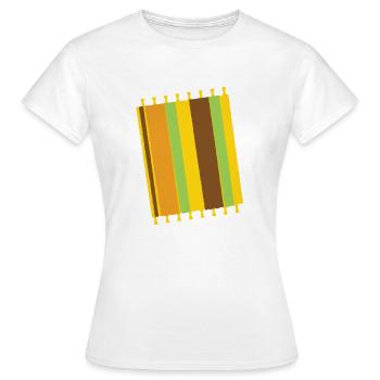 Eine flache Decke für Hintergrund - Frauen T-Shirt - Weiß - Vorne - AI Model Female 172 dark (172cm)