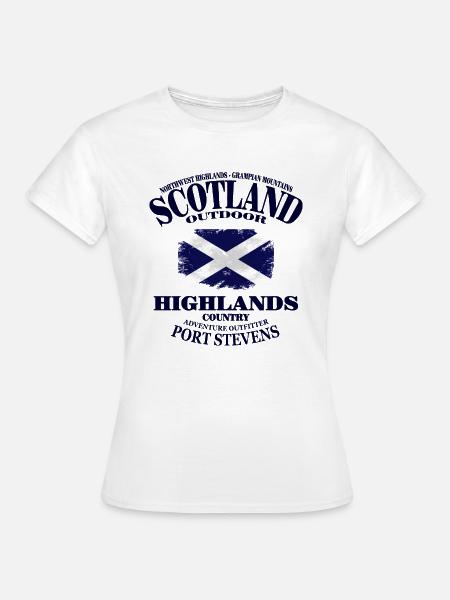 Highlands - Scotland Vintage Flag - Frauen T-Shirt - Weiß