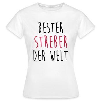 Streber Streberin Schule Kollegen Freund Lehrer - Frauen T-Shirt - Weiß - Vorne - AI Model Female 172 dark (172cm)