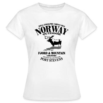 Norway - moose land - Frauen T-Shirt - Weiß - Vorne - AI Model Female 172 dark (172cm)