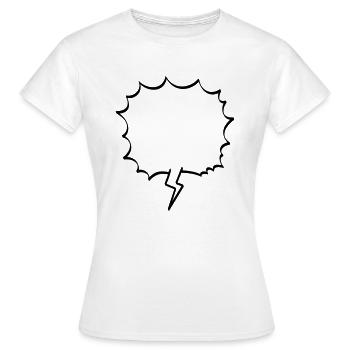 speech bubble - Women's T-Shirt - white - Front - AI Model Female 172 dark (172cm)
