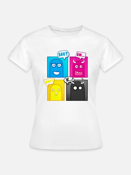 Kleine Monster (Pop Art) 02 - Frauen T-Shirt - Weiß