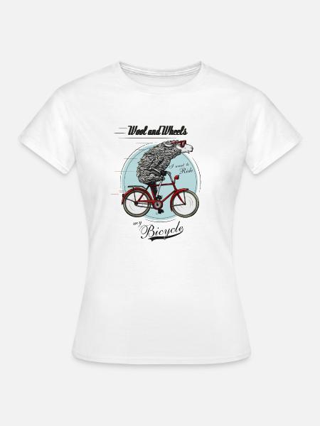 Wool and Wheels - Frauen T-Shirt - Weiß