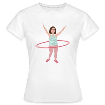 Hula-Hoop Figure - Women's T-Shirt - white - Front - AI Model Female 172 dark (172cm)