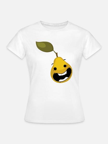 Glückliche Birne - Frauen T-Shirt - Weiß